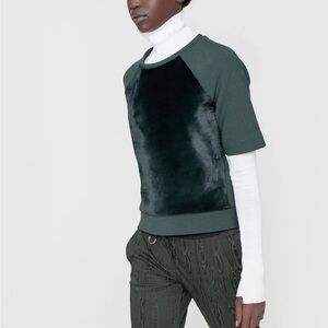 A.L.C Slim Ankle Black Illusion Textured Cropped Pants, Size 8